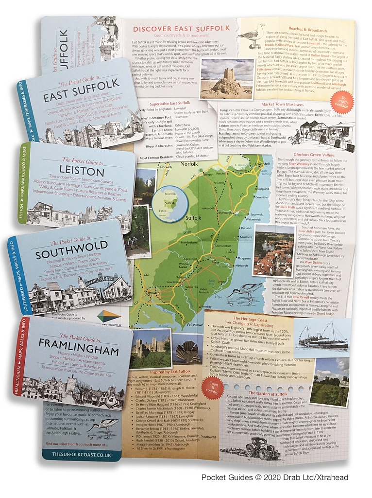selection of pocket guides to Suffolk destinations